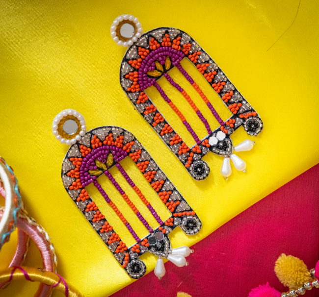 Sheesh Mahal Handmade Earrings