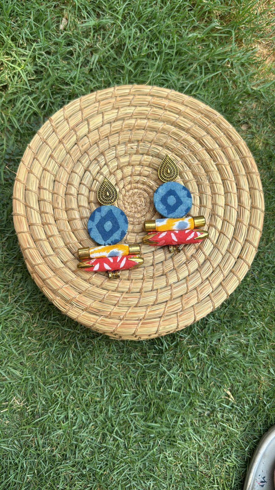Circular Patterned Colourful Earrings