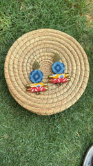 Circular Patterned Colourful Earrings