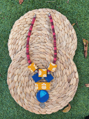 Elegant Fabric Necklace with Tree of Life Charm