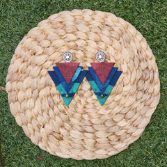 Triple Triangle Patterned Earrings
