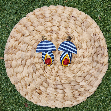 Mushroom Shaped Earrings with Drops
