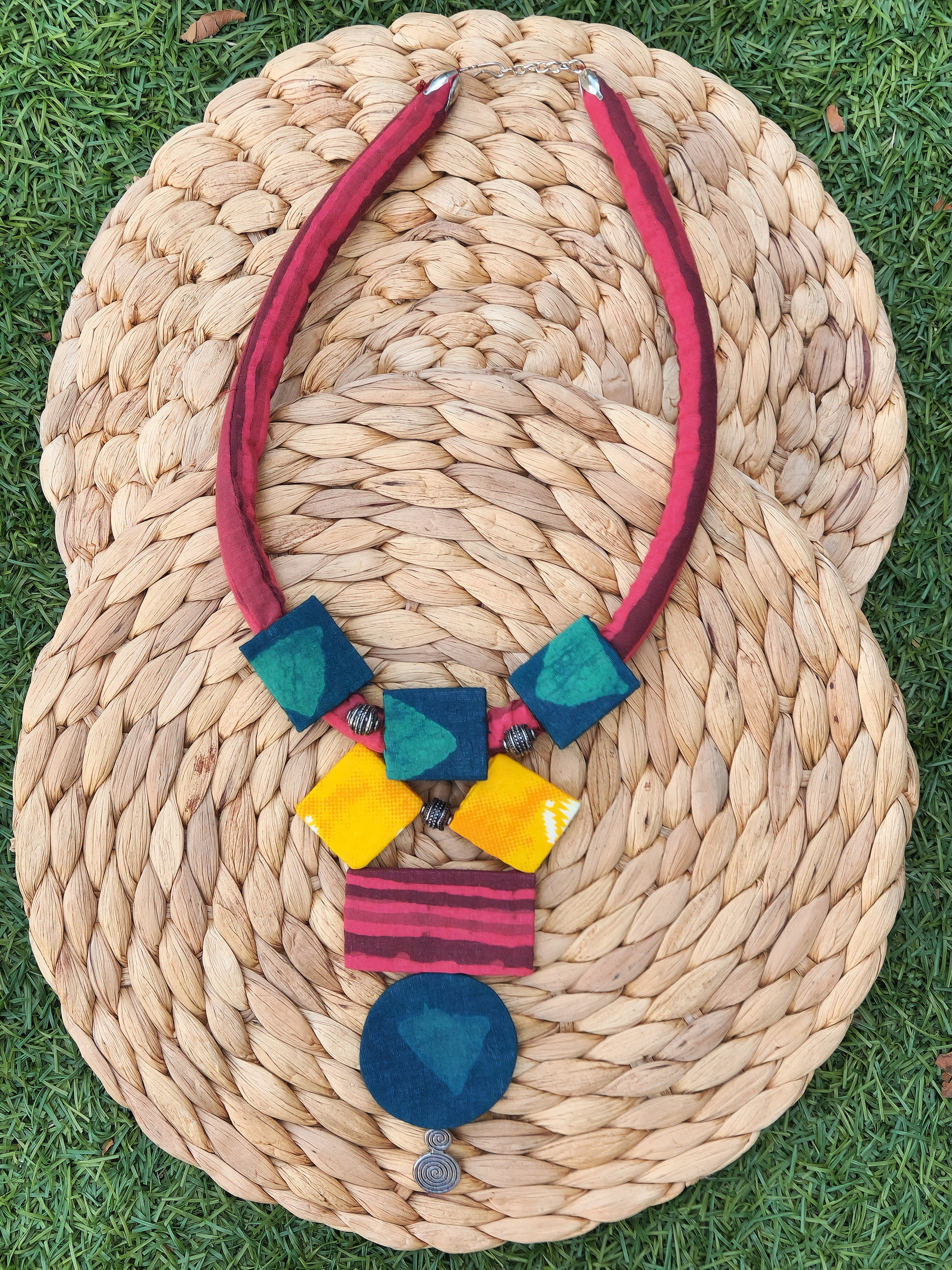Vibrant Colourful Fabric Necklaces