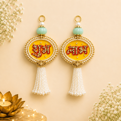Shubh Labh Pearl Cascade Hanging (Set of 2)