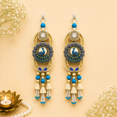 Majestic Peacock Tassel Pair