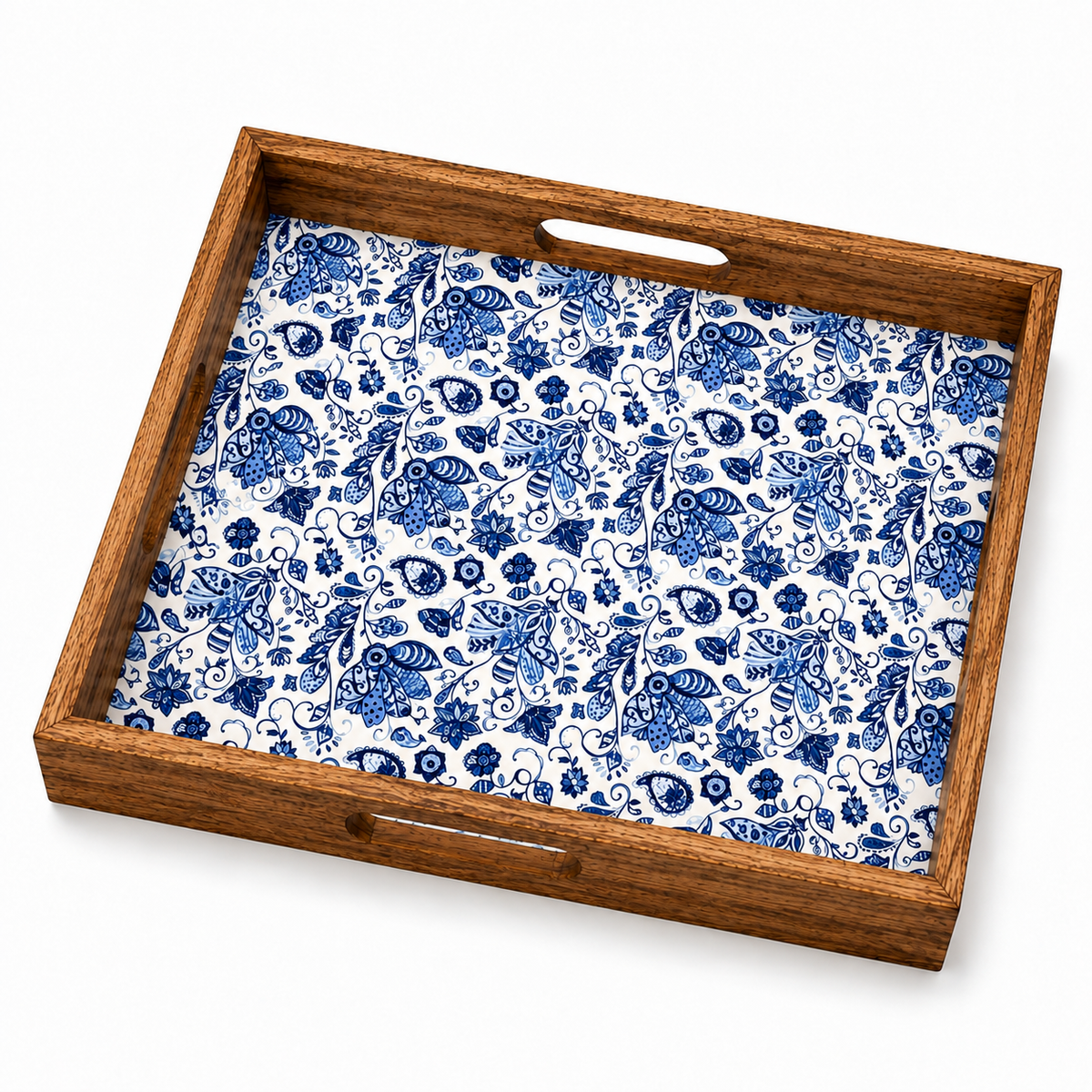 Blue Haven Wooden Serving Tray