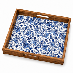 Blue Haven Wooden Serving Tray