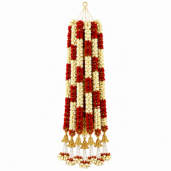 Crimson Royale Festival Floral Hangings (Set of 10)