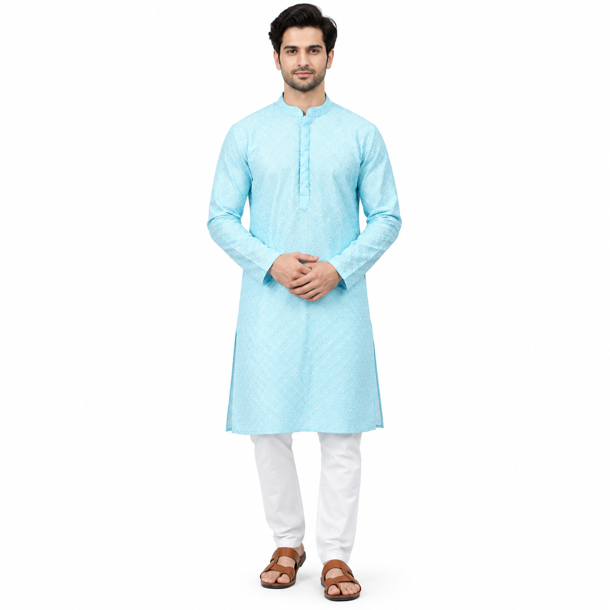 Blue Chikankari Kurta