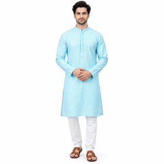 Blue Chikankari Kurta