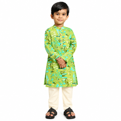 Turquoise Garden Print Twinning Set Girls and Boys
