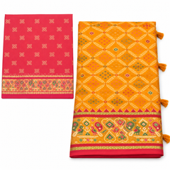 Vibrant Yellow Patan Patola Saree with Red Traditional Border