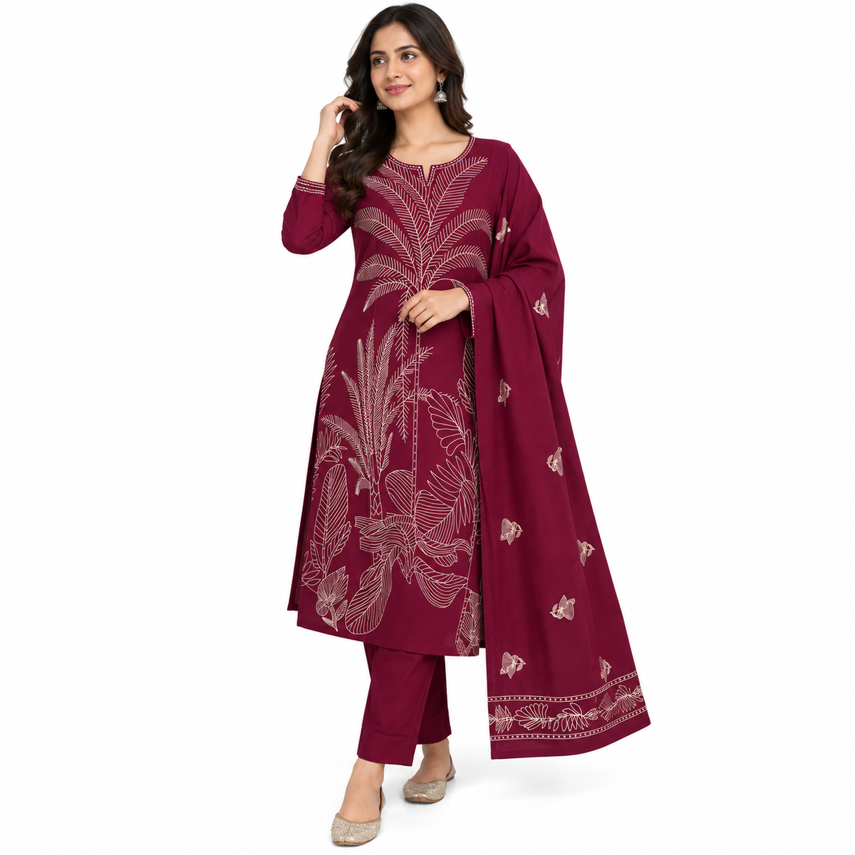 Elegant Maroon outfit for Women