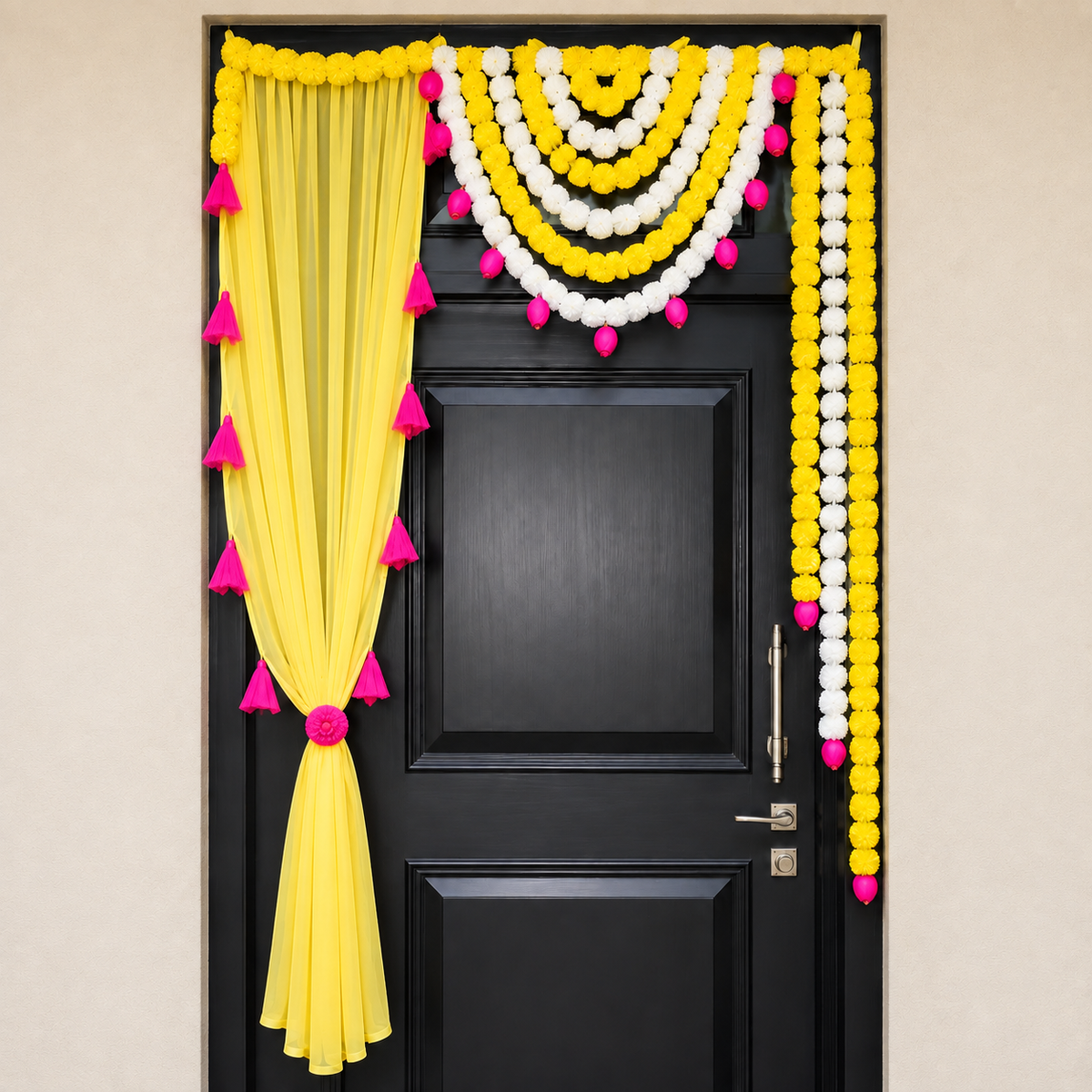 Fabric Drape Flower Toran for festive use