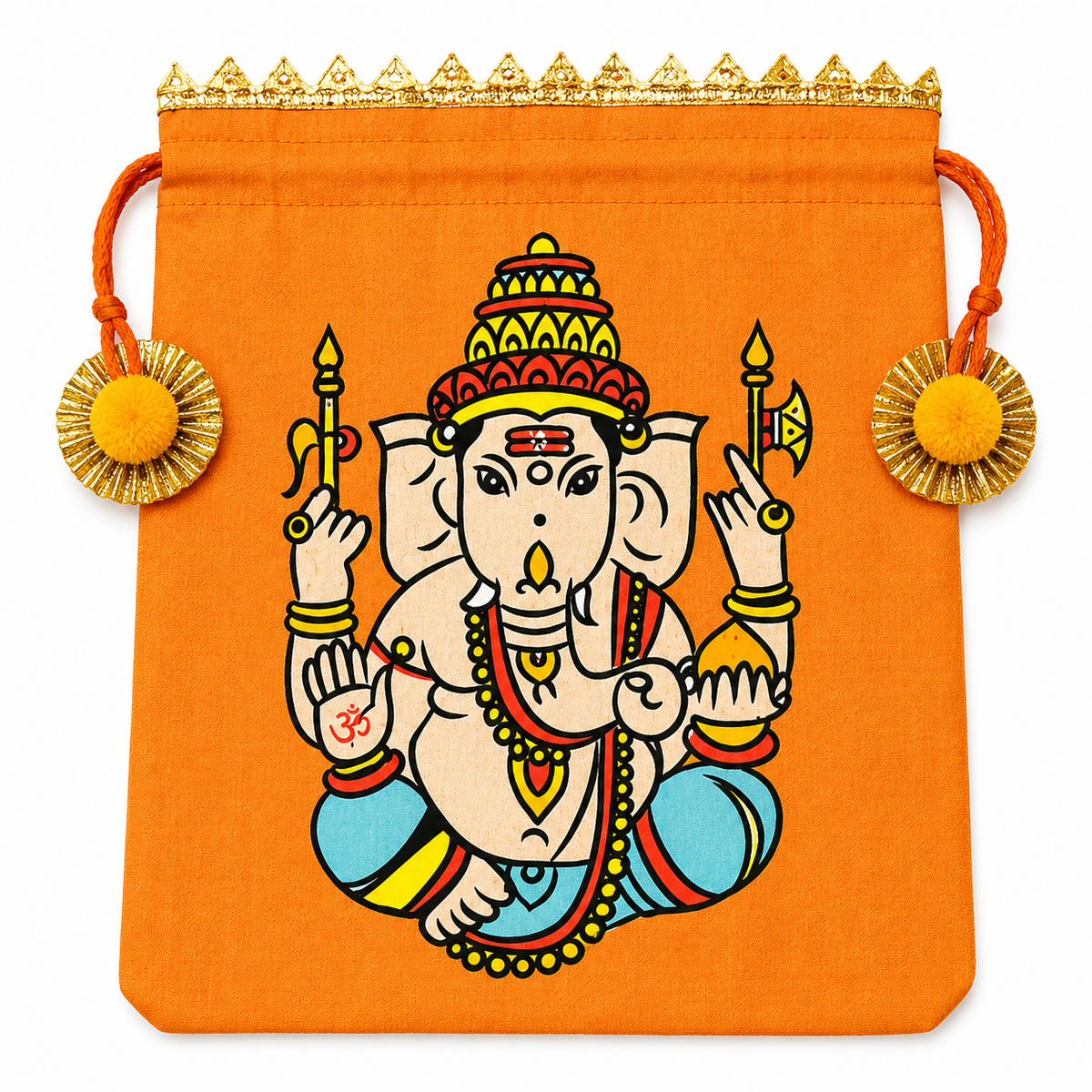Handpainted Draw string pouch