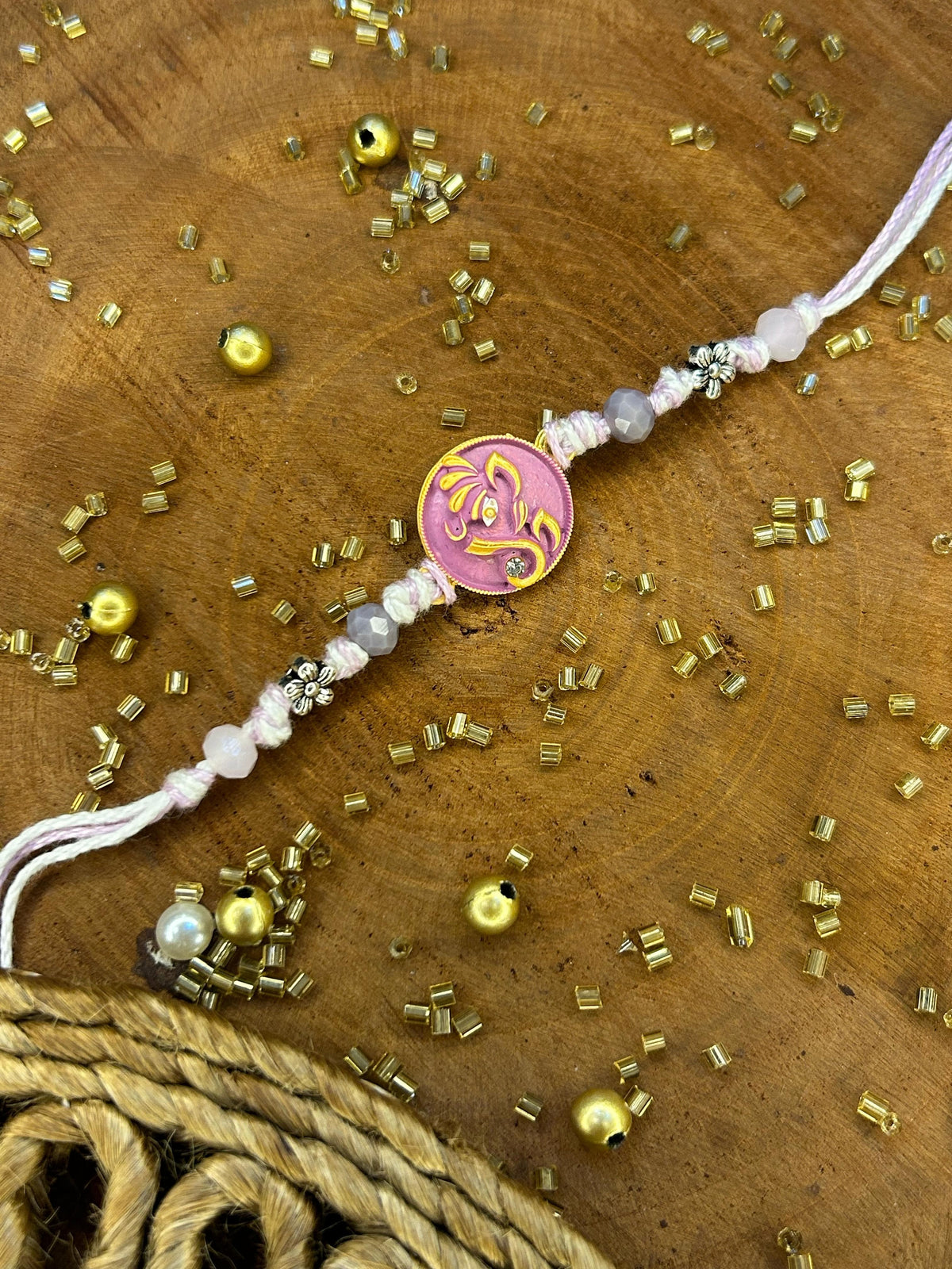 Delicate Ganesha Craft Rakhi Bracelet