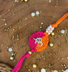 Crochet Rakhi Bracelet with OM Charm