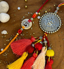 Bhaiyya Bhabhi OM and Ganesha Rakhi Bracelet
