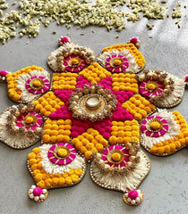Designer Gota Pati Work Decorative Rangoli Mat