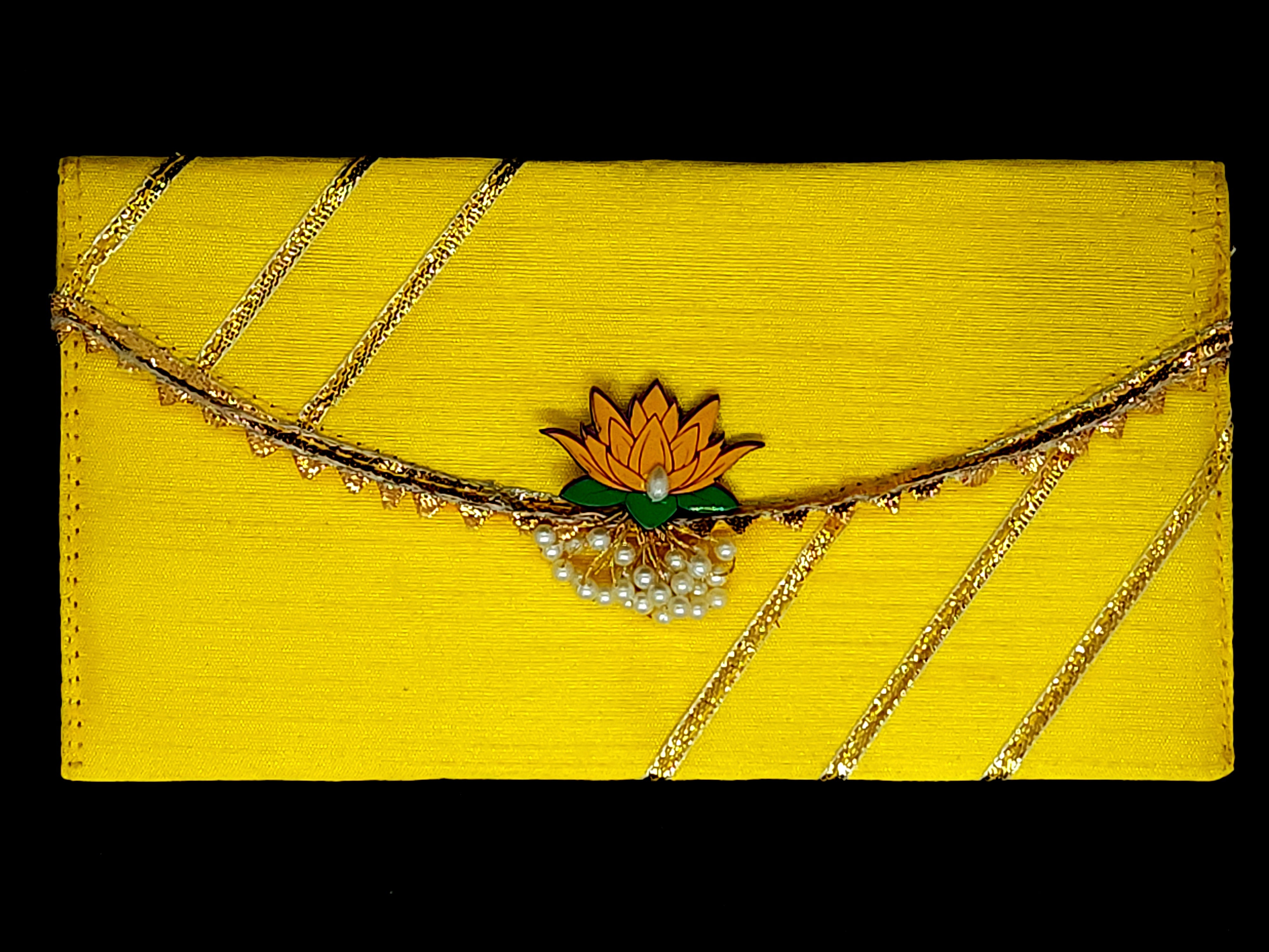 Vibrant Colour Envelopes with Lotus Charm