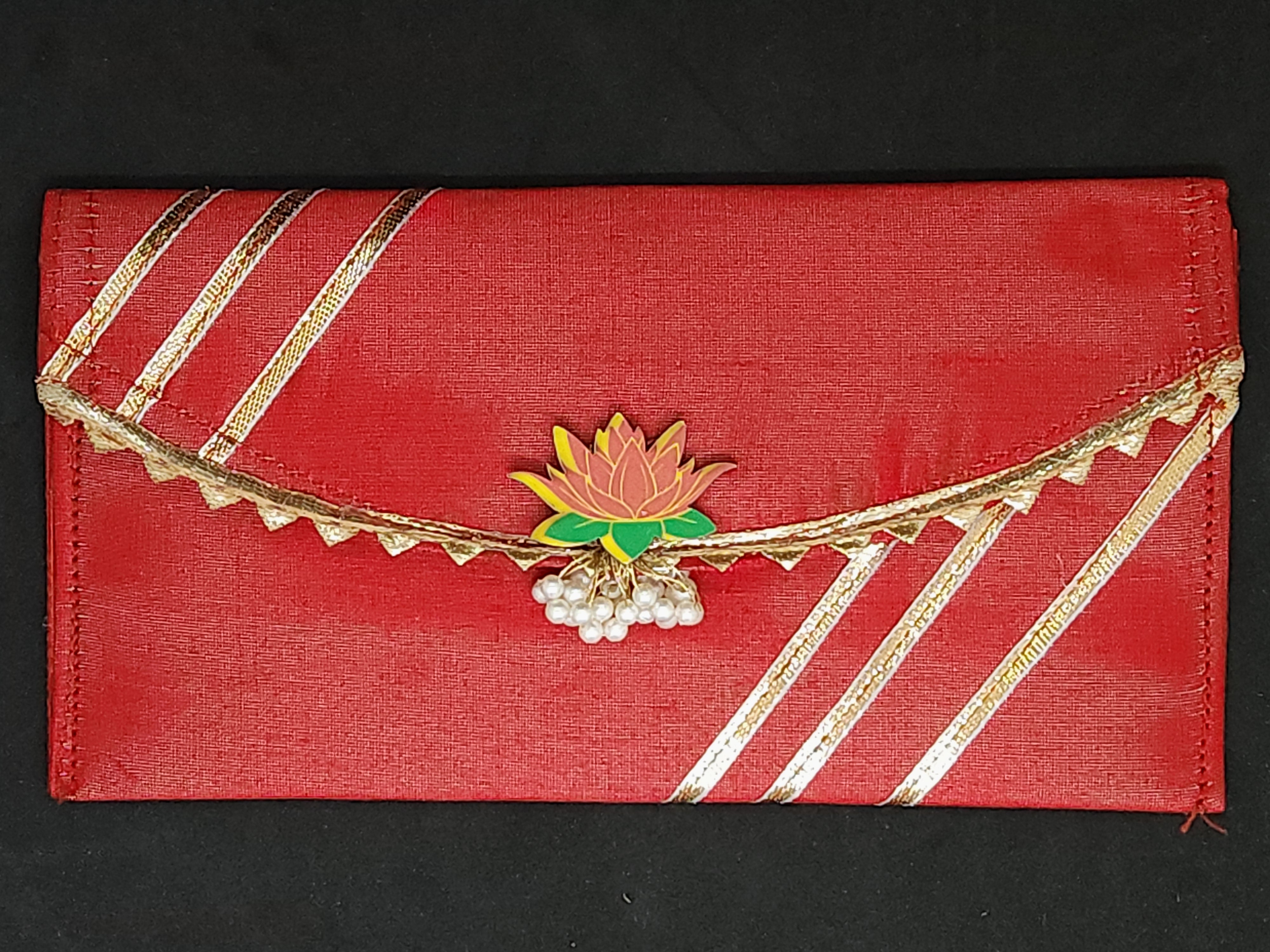 Vibrant Colour Envelopes with Lotus Charm