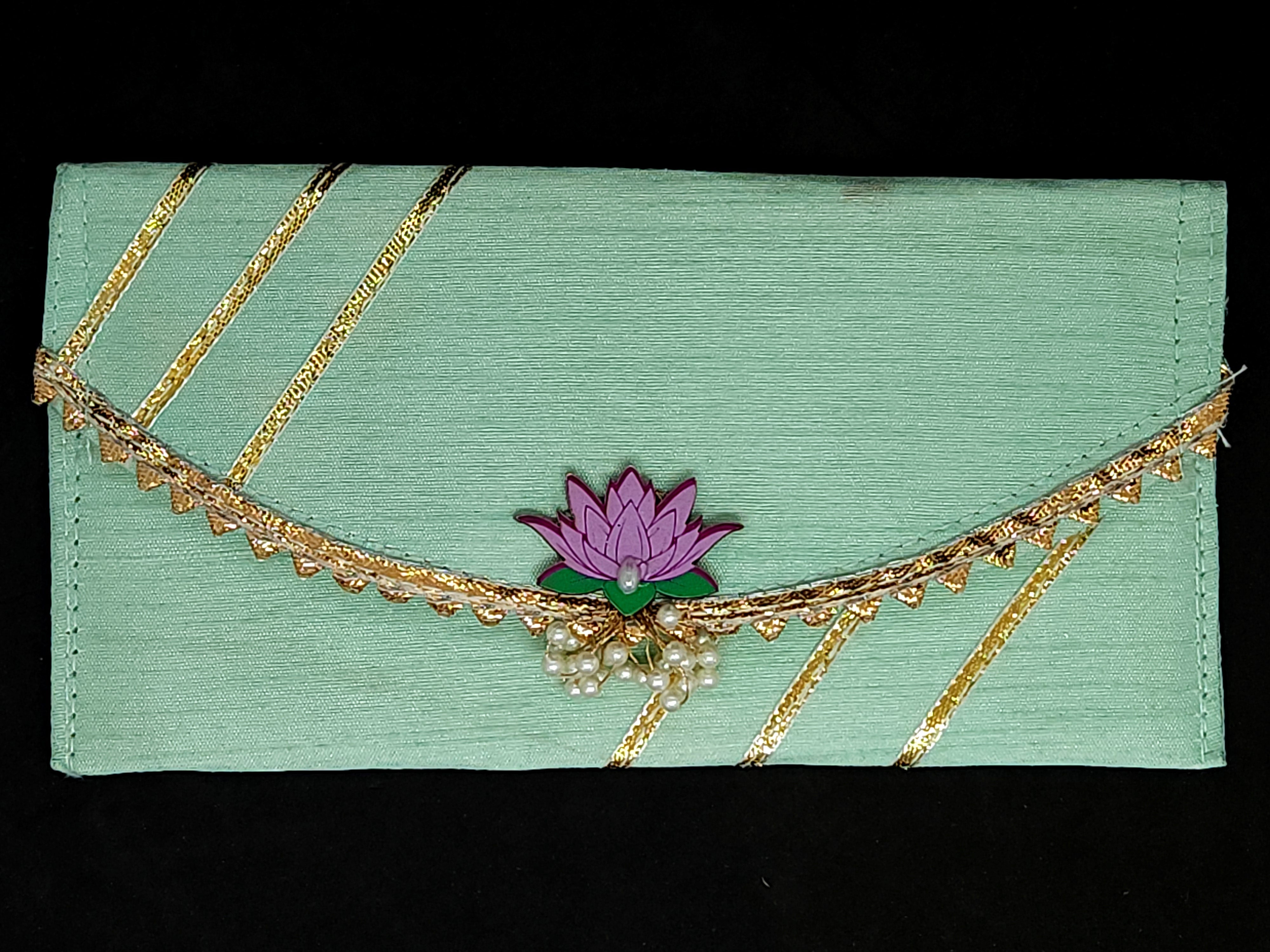 Vibrant Colour Envelopes with Lotus Charm