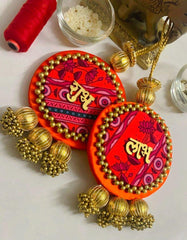 Fabric Print Shubh Labh Wall Hanging