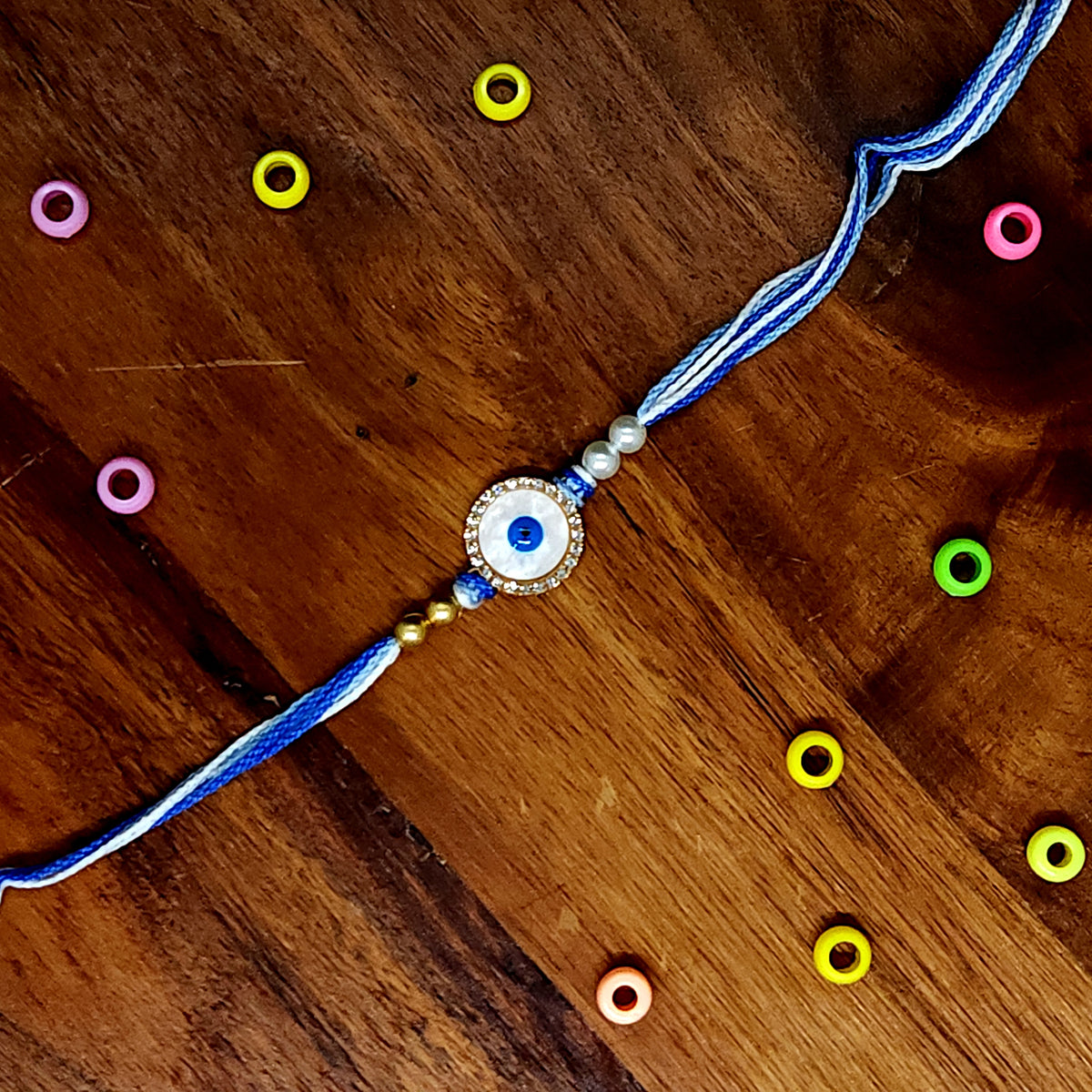 Evil Eye Thread Rakhi Bracelet