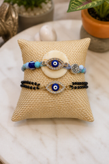 Evil Eye Crystal Bracelet Rakhi Pair