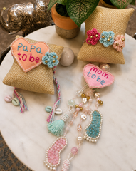 Handcrafted Mom & Dad to-Be Celebration Bracelet Set