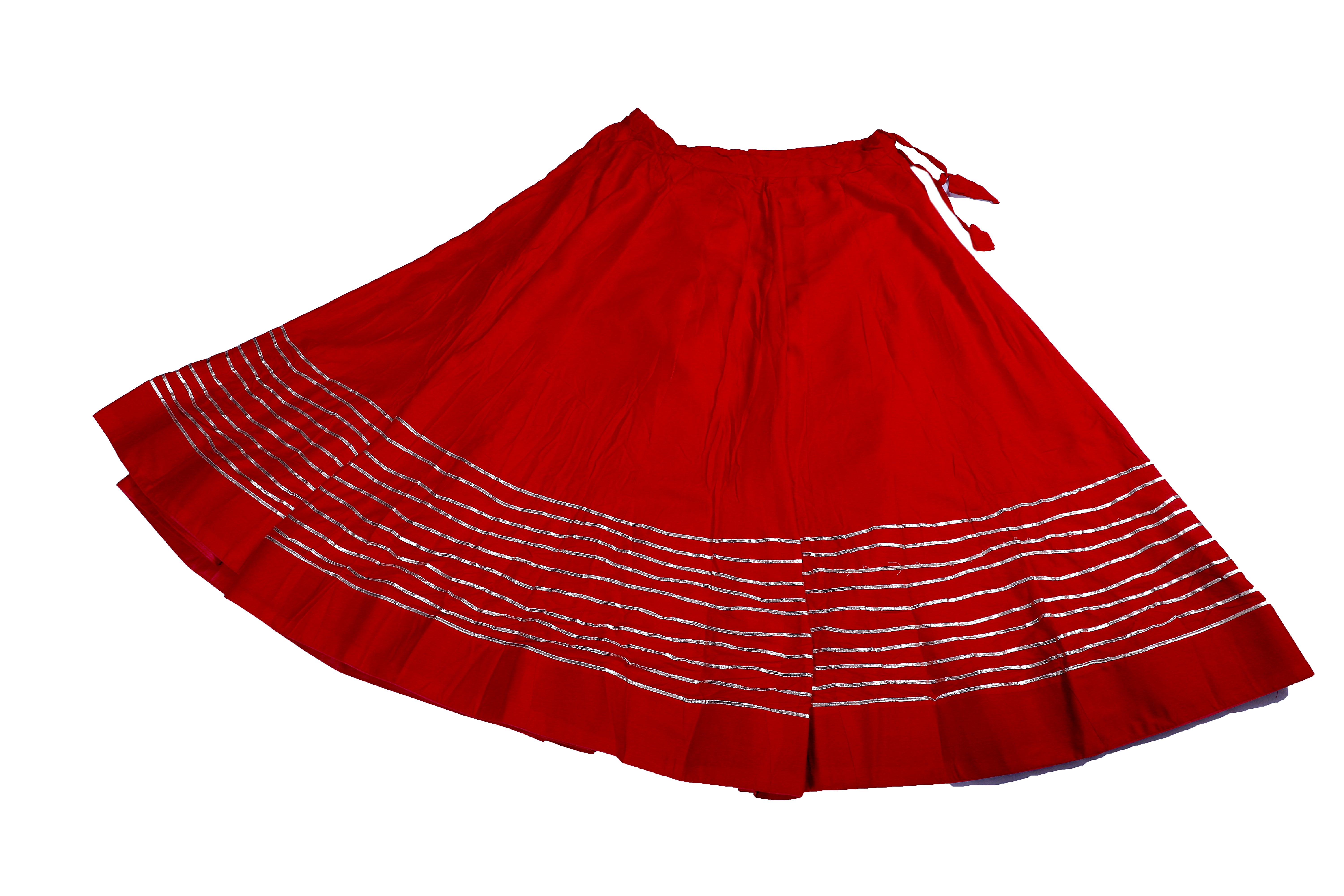 Long Traditional Ghagra with drawstrings