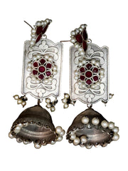Ethnic red-stone-long  Earrings