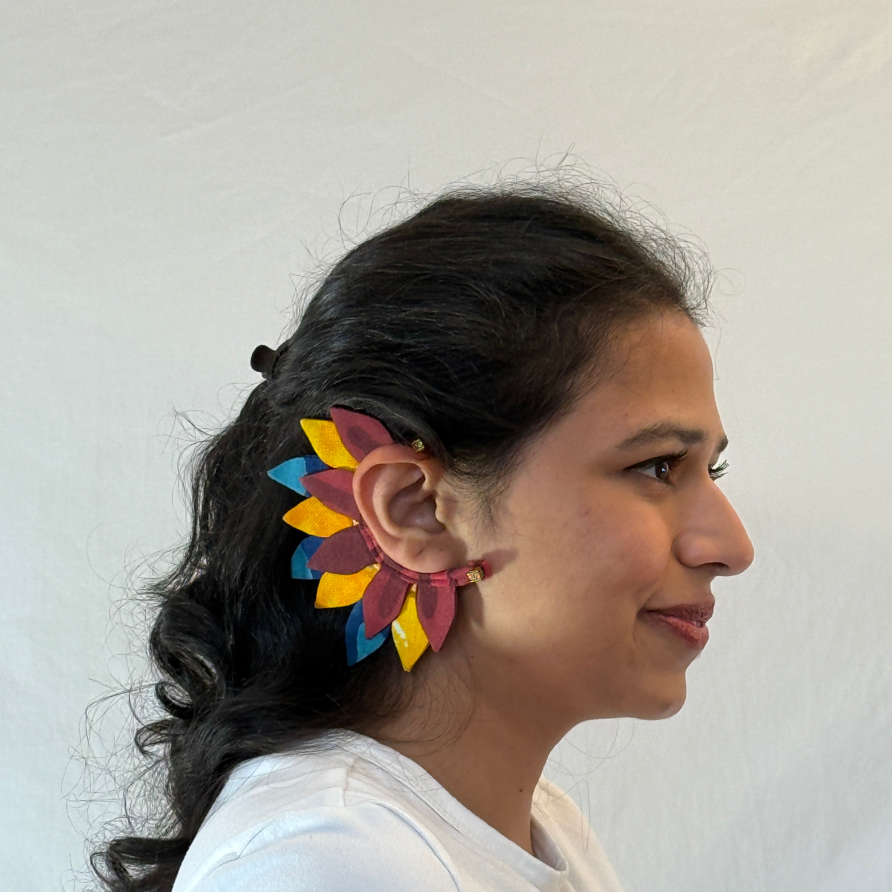 Fabric Earcuffs Earrings