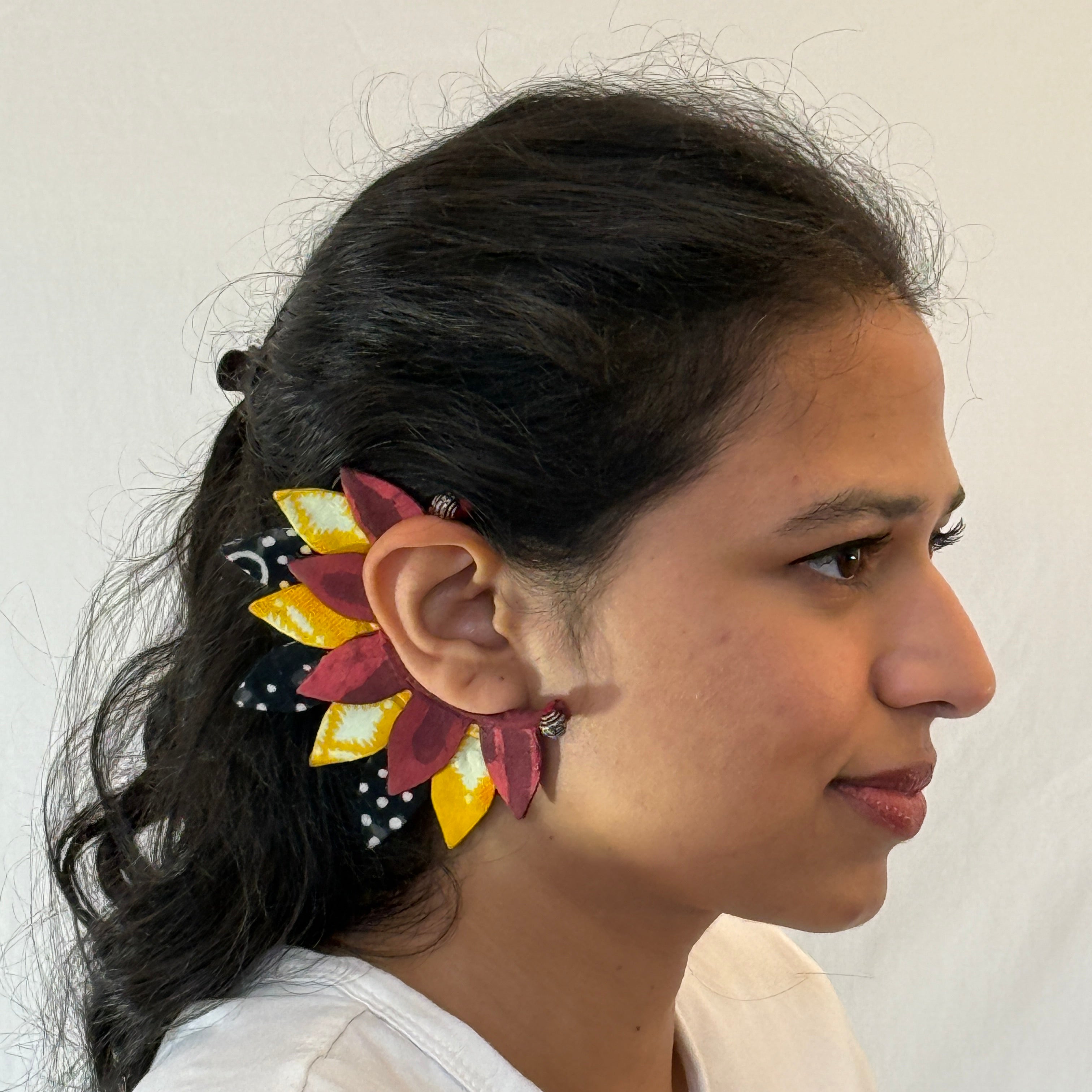 Fabric Earcuffs Earrings