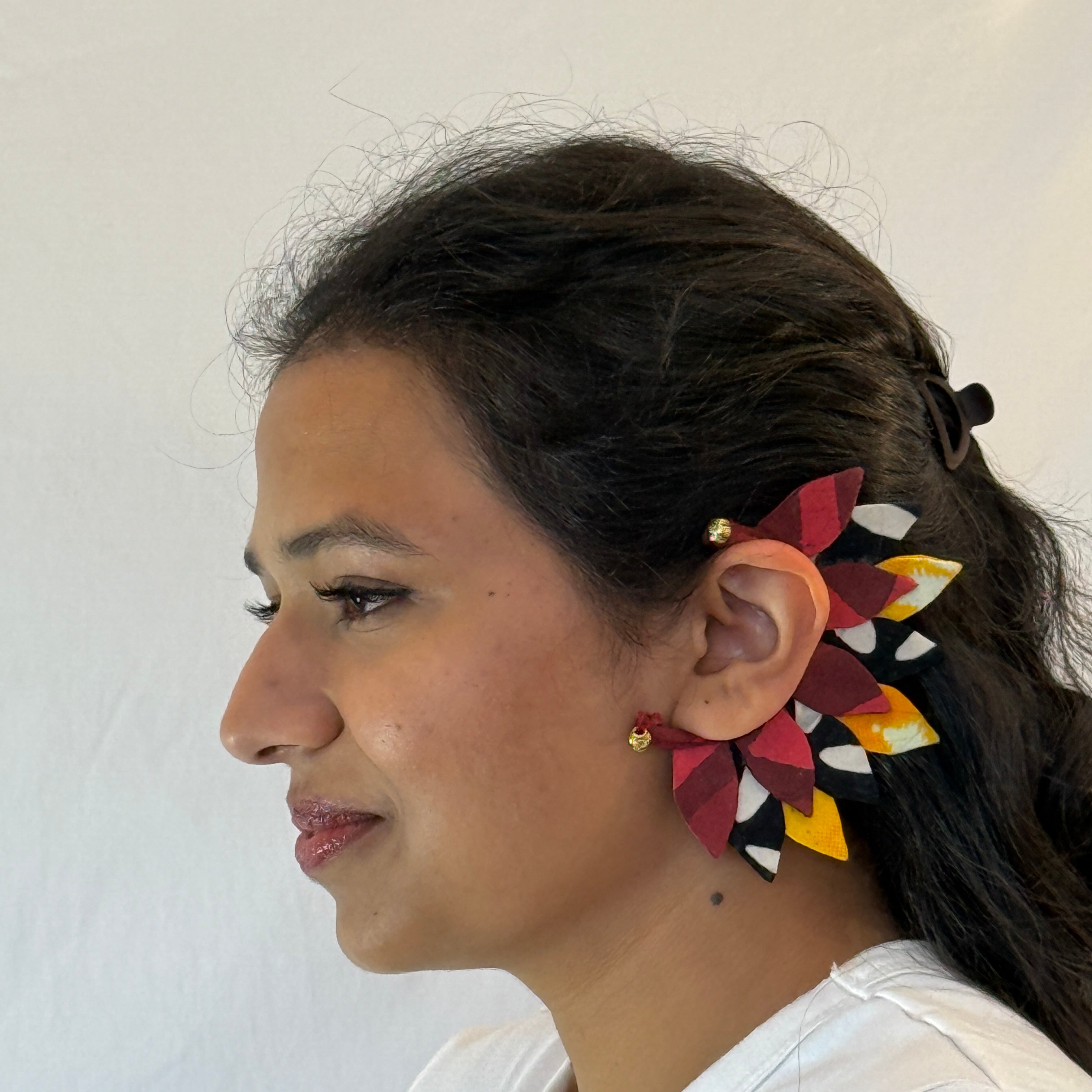 Fabric Earcuffs Earrings