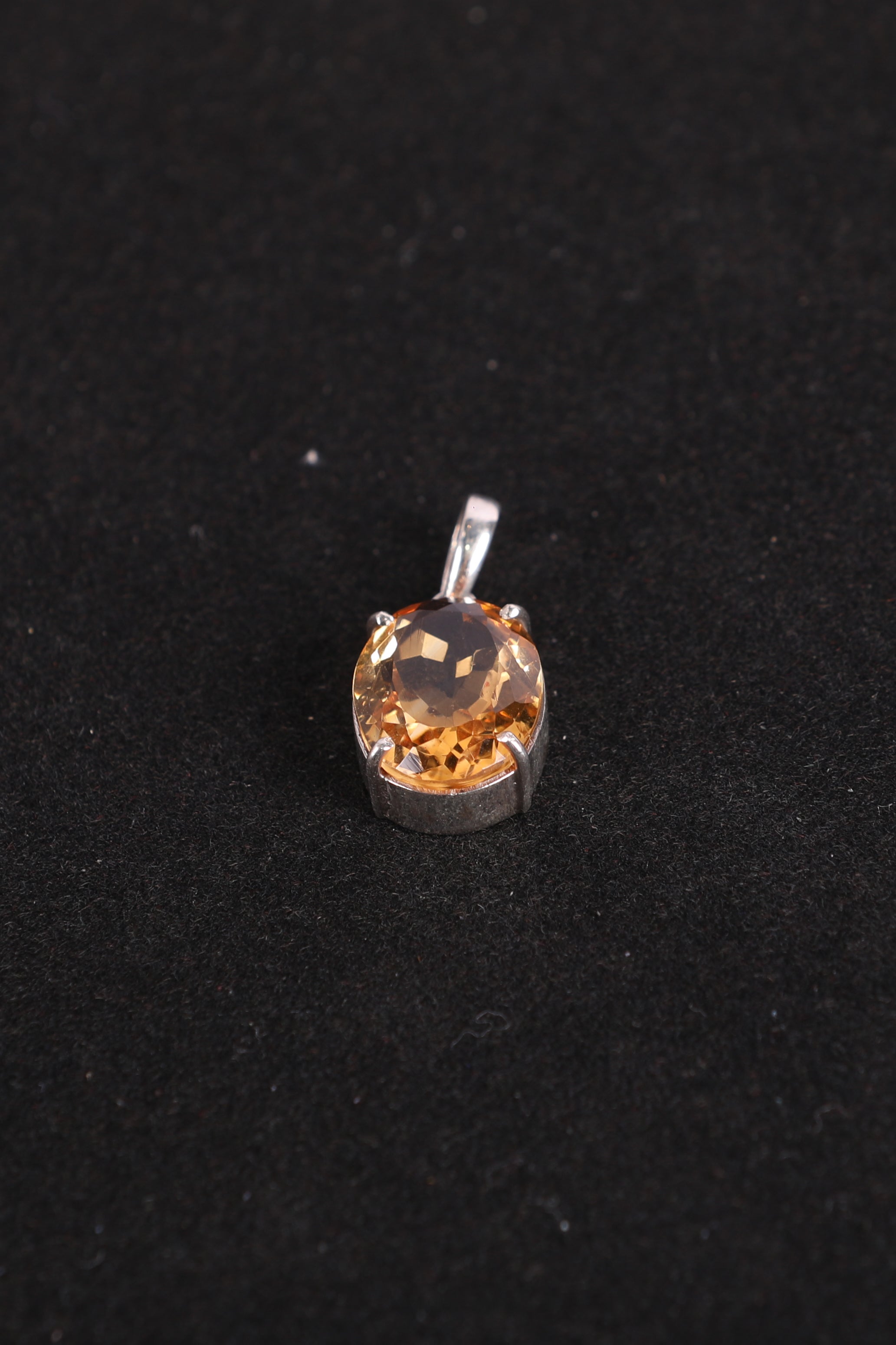 Classic Citrine Pendant in Silver