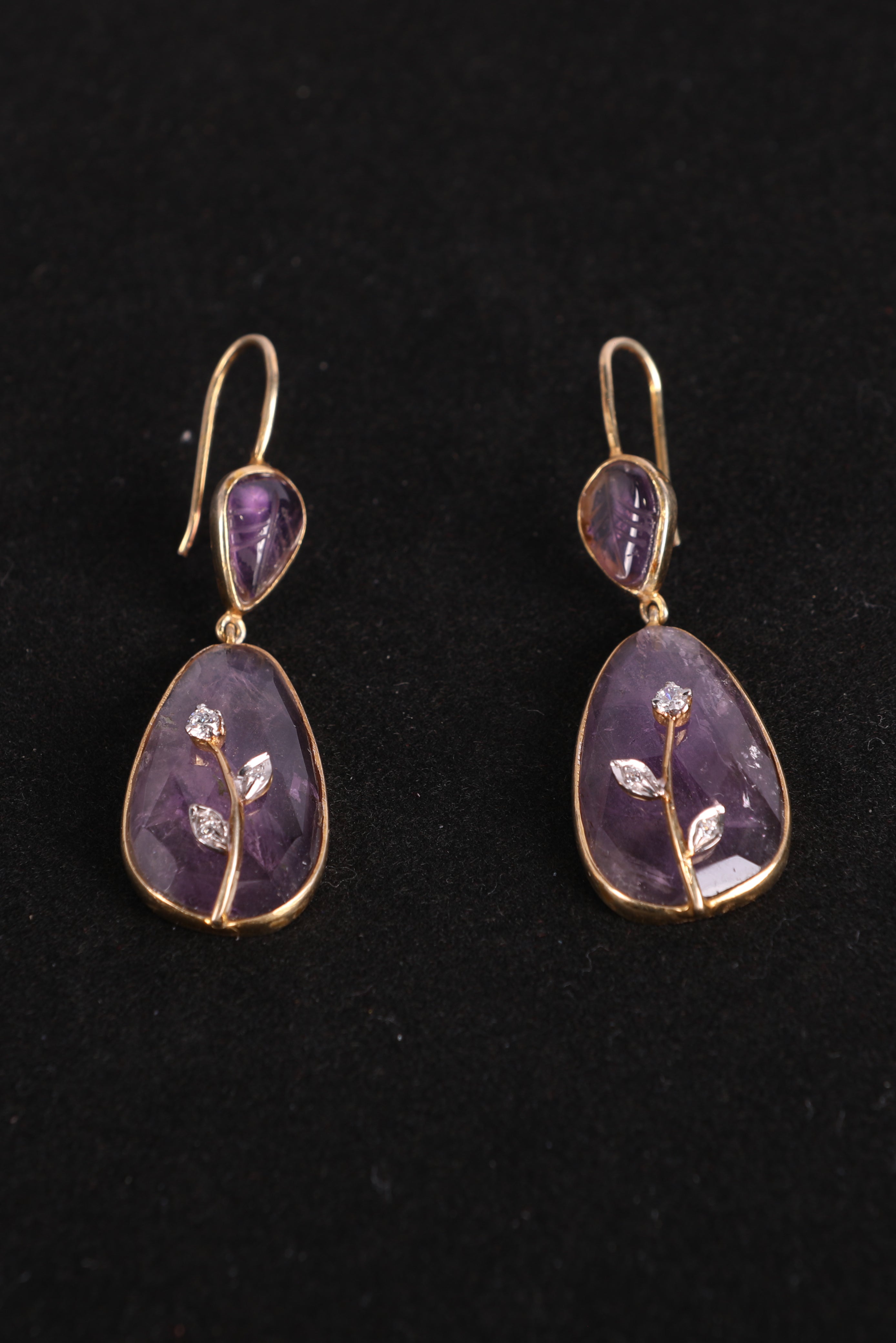 Lovely Amethyst Earring in Gold Plating