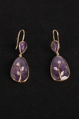 Lovely Amethyst Earring in Gold Plating