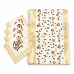 Pure Cotton Dining Table Mats and Napkin Set of 6