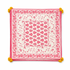 Pink and White cushion print