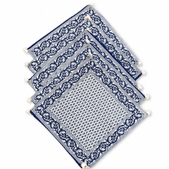 Blue print cushion cover