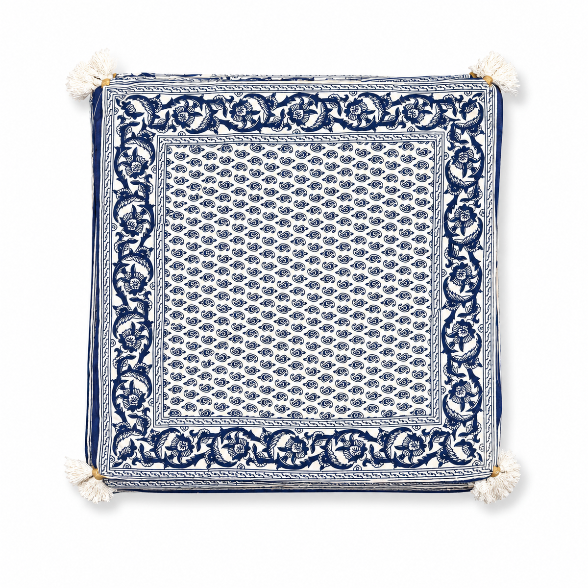 Blue print cushion cover
