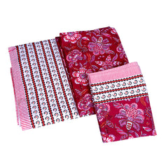Ruby Floral Stripe Cotton Double Bedsheet
