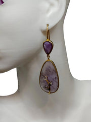 Lovely Amethyst Earring in Gold Plating