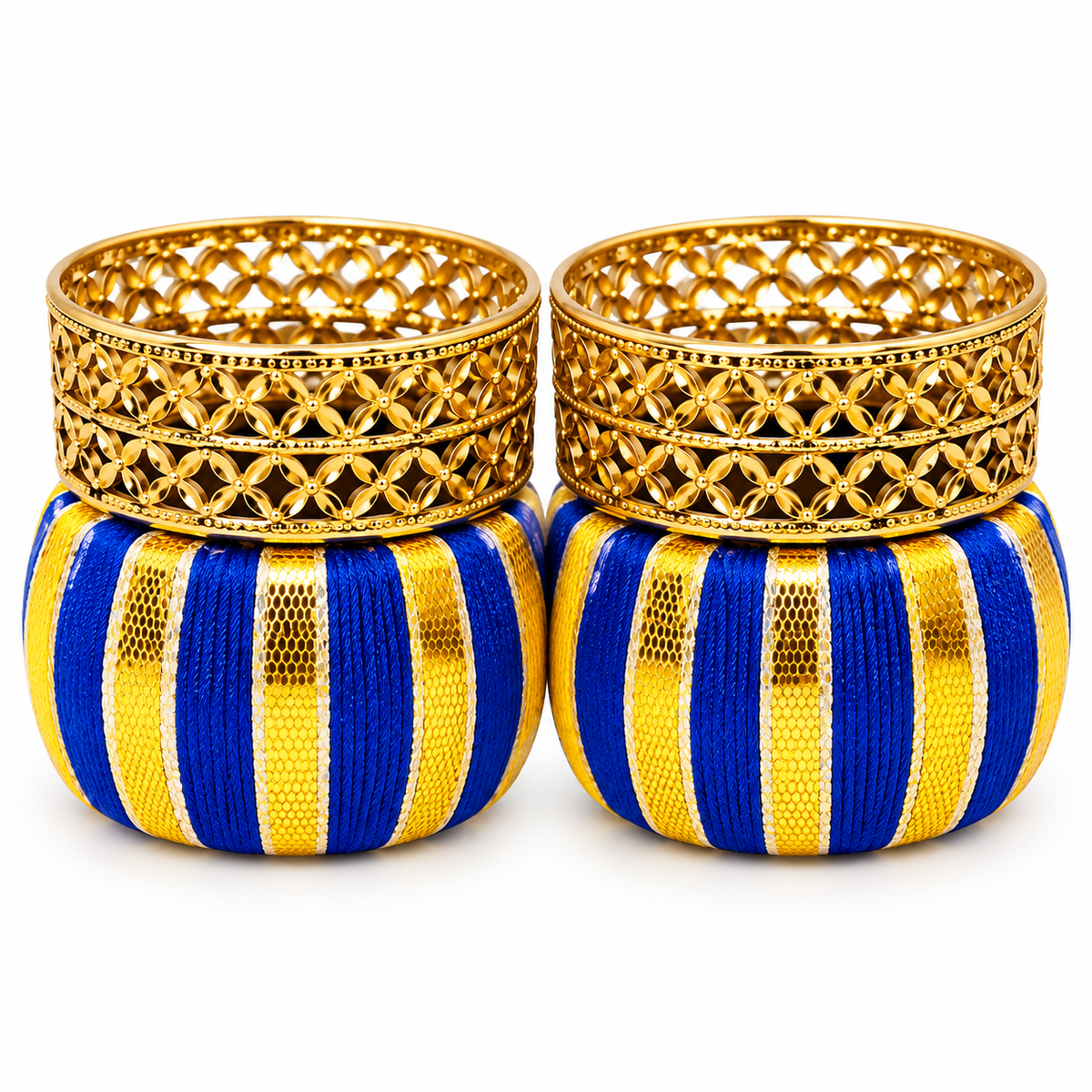 Decorative Gold Tealight Candle Holders – Set of 2