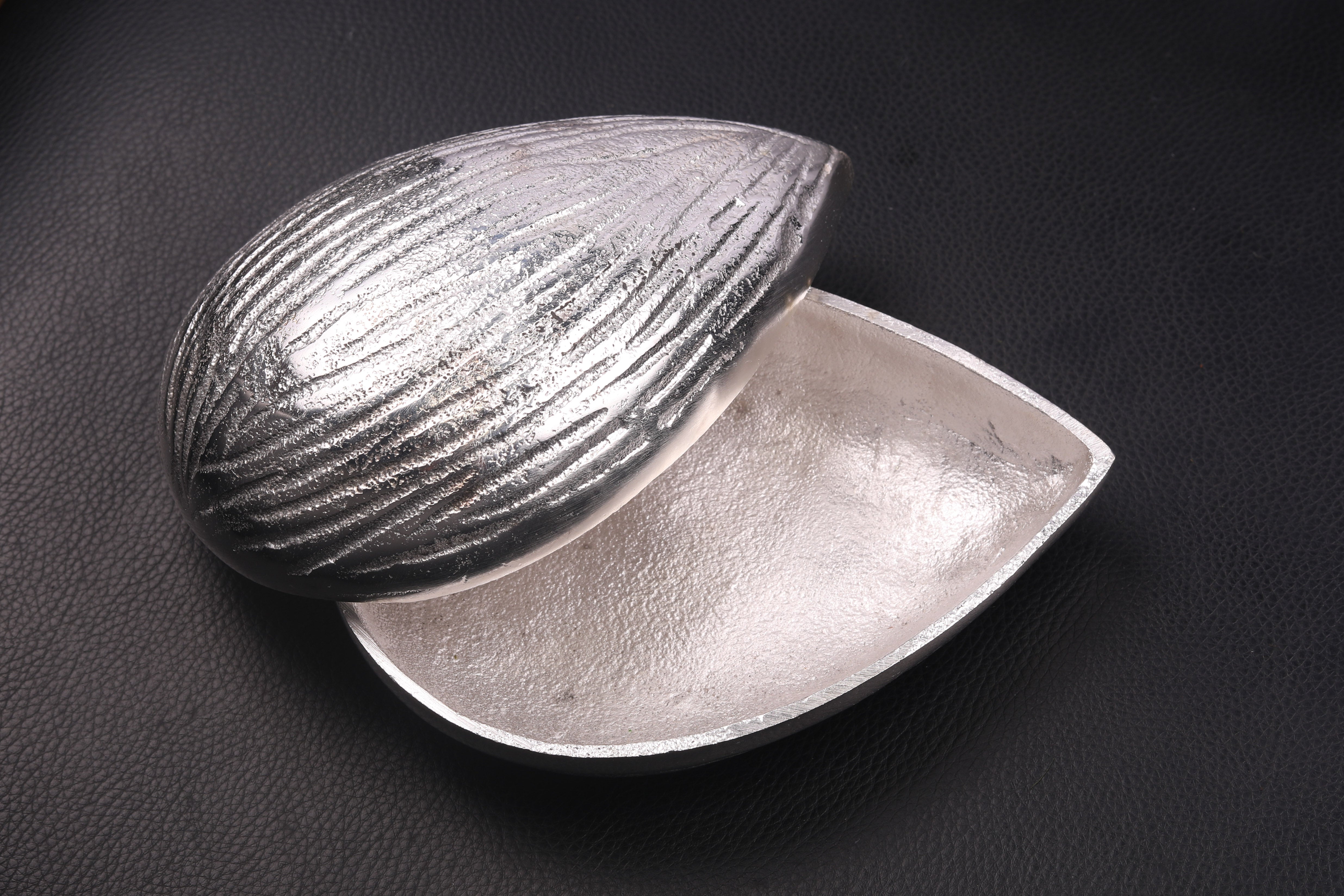 Silver  Peanut  Decorative  Holder