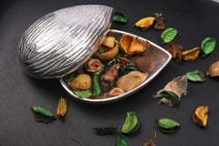 Silver  Peanut  Decorative  Holder