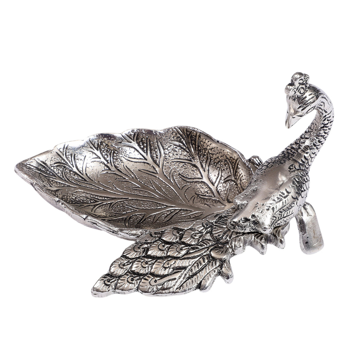Silver Peacock Grandeur Platter