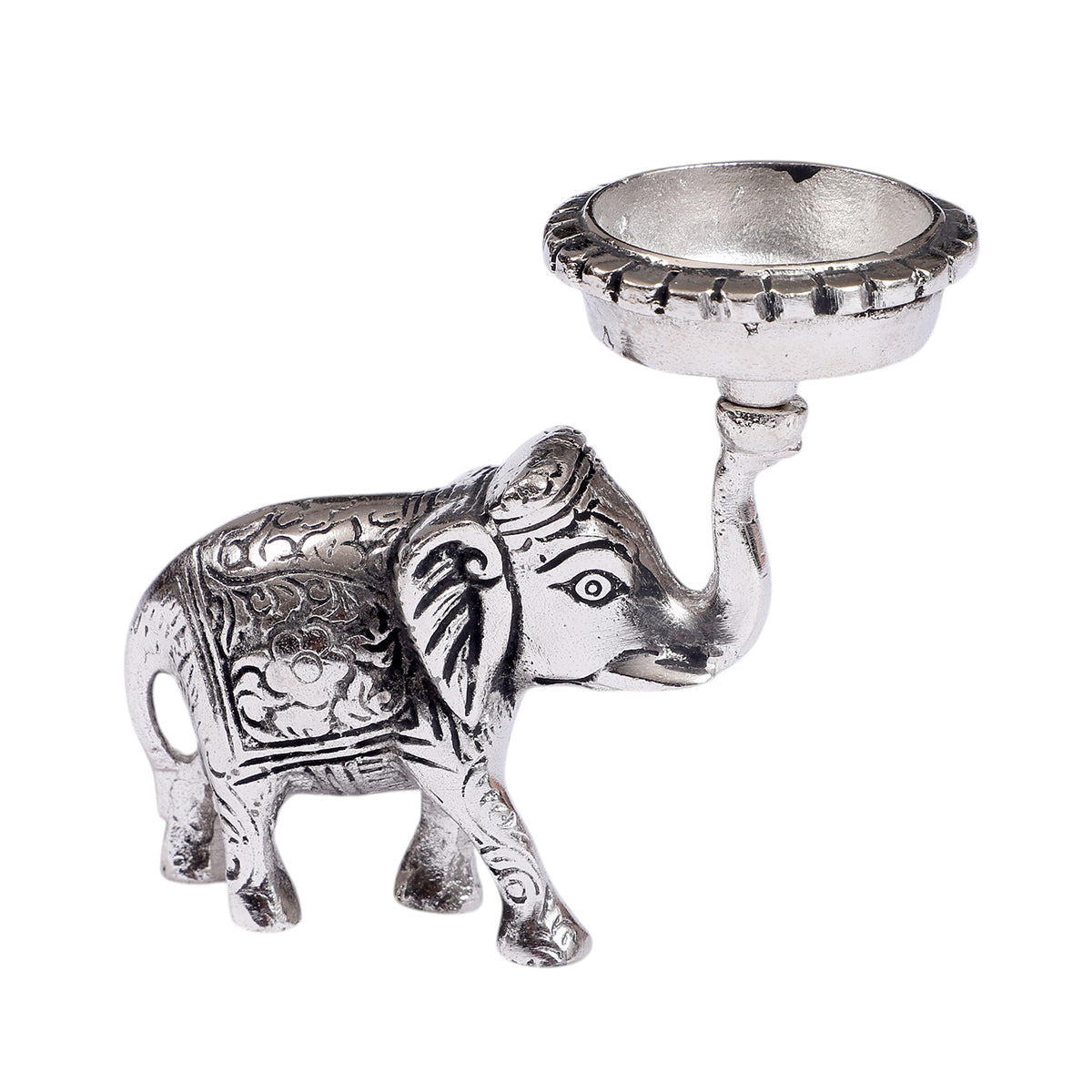 Royal Silver Elephant Tealight Holder