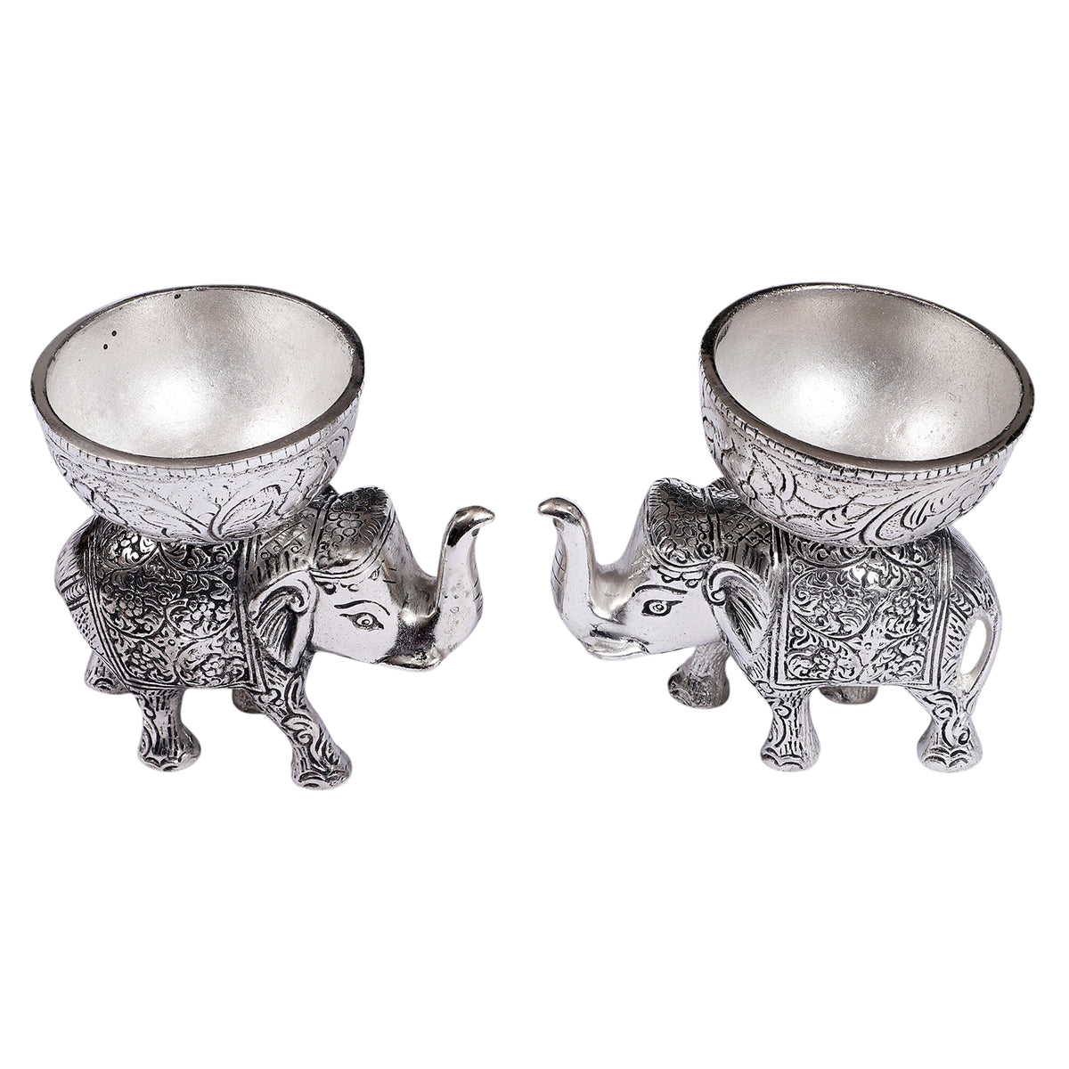 Silver Elephant Treasure Bowls